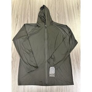 NWT Real Essentials Men's Black Dry-Fit Full Zip Jacket Hoodie Size 2XL